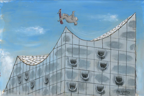 OTTO WAALKES: Bewusste Zweckentfremdung (Leinwanddruck)